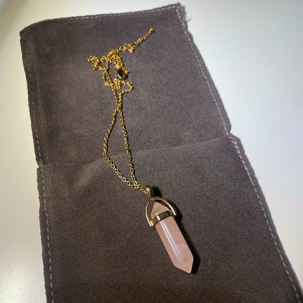 Rose Quartz Pendant Necklace